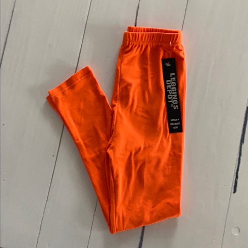 Bright orange kids leggings